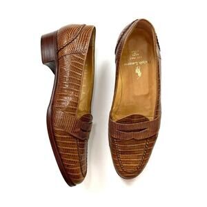 Ralph Lauren Penny Loafers in Lizard Leather